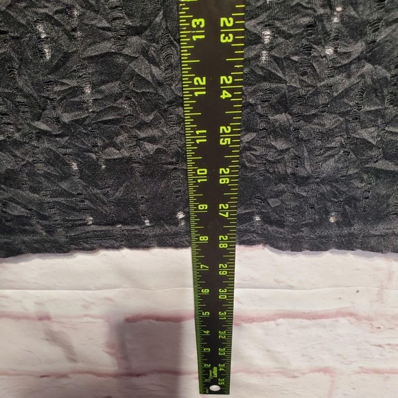 BKE‎ Shirt Womens Medium Black Sheer Burnout Whimigoth Sheer Romantic Layering - Picture 6 of 9